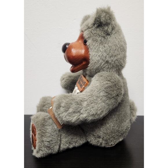 Vintage Robert Raikes Original "38509 Woody Bear"Wooden Face Doll w/Tags&Signed - Picture 3 of 11